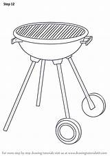 Grill Bbq Draw Step Drawing Barbecue Objects Everyday Simple Tutorials Drawingtutorials101 Getdrawings Learn Improvements Necessary Finish Make Tank sketch template