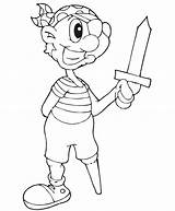 Coloring Pages Pirate Pirates Leg Kids Peg Sword Print Pegleg Theater Worksheets Printactivities Printables Party Comments Wooden Will Coloringhome sketch template
