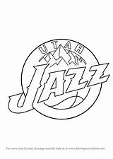 Jazz Drawing Logo Utah Nba Draw Step Coloring Drawings Pages Learn Getdrawings Template sketch template
