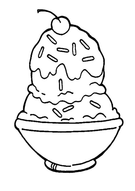 bowl  ice cream covered  choco sprinkles coloring pages bulk