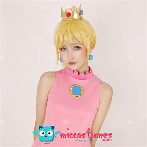 Mario Tennis Princess Peach Cosplay Costume Dress