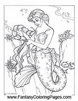 Mermaid Coloring Modest sketch template