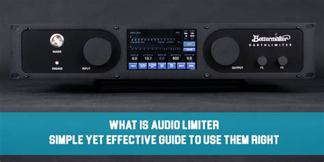 audio limiter simple  effective guide
