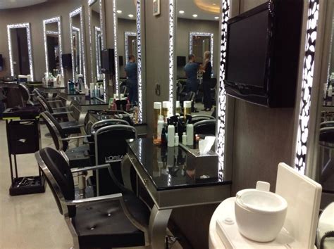 spa furniture hair salon barber mirror  led light spa furniture