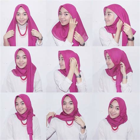 Tutorial Hijab Segi Empat Kekinian Remaja Hijab Jilbab Gallery