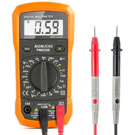 amp meter digital multimeter ohm voltmeter voltage tester measure