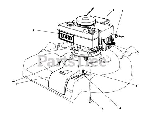 toro  toro walk  mower sn    engine assembly parts