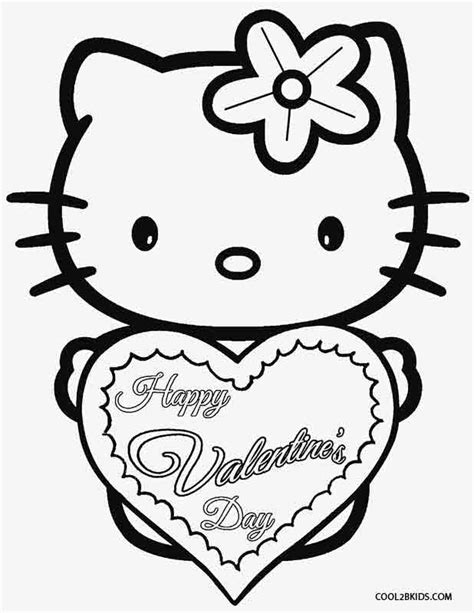 kitty heart coloring pages  getcoloringscom  printable