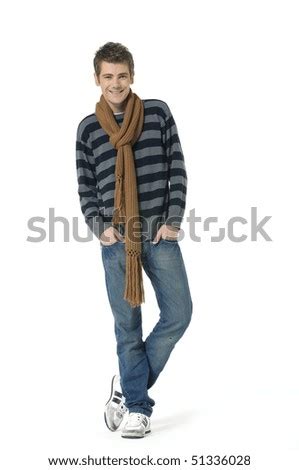young casual man full body   white stock photo  shutterstock
