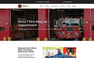 fire department website design react templatemonster