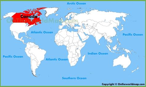 canada carte du monde voyage carte plan