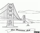 Gate Francisco San Golden Coloring Printable sketch template