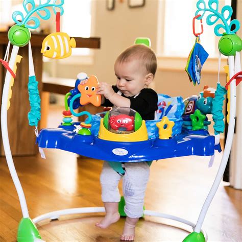 baby bouncer activity center jumper   degree rotating seat play toy bar