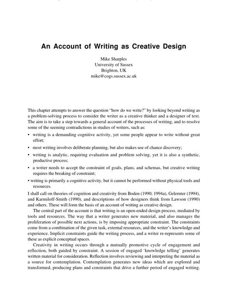 account  writing  creative design