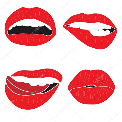 set of four sexy lips — stock vector © sproot 29940581