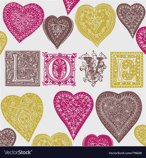 vintage love print royalty  vector image vectorstock