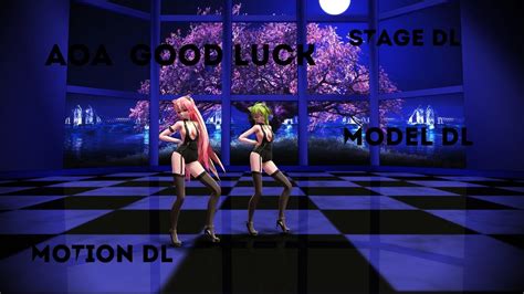 [mmd] aoa good luck motion dl ~luka megurine and gumi~ youtube