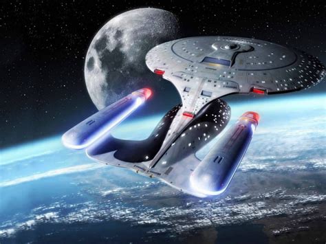 star trek starship uss enterprise   orbit   planet  star trek computer desktop