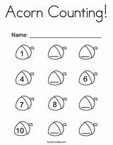 Coloring Counting Acorn Pages Number Noodle Numbers Twistynoodle Built California Usa Print Twisty sketch template