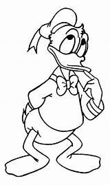 Thinking Coloring Pages Donald Duck Cartoon Netart 46kb Character sketch template