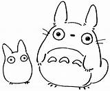 Totoro Ghibli Chibi Coloringhome Cliparts Clipartmag Miyazaki Alesia Meyers sketch template
