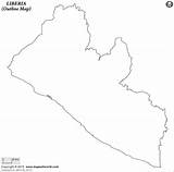 Liberia Map Outline Blank Mapsofworld sketch template