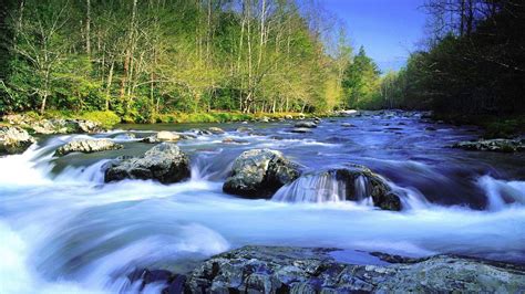 photo fast flowing river creek nature river