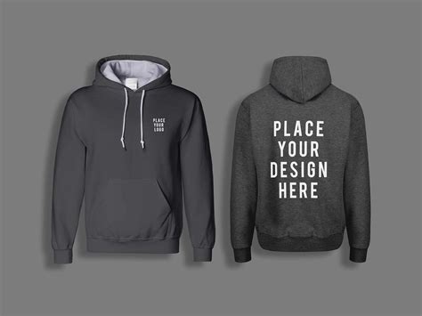 professional mens hoodie mockup front  view