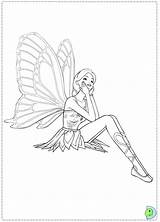 Coloring Mariposa Dinokids Barbie Close Print sketch template