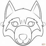 Wolf Mask Printable Coloring Pages Face Kids Template Masks Animal Supercoloring Crafts Paper Drawing Templates Sheets Maske Costume Choose Board sketch template