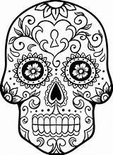 Pages Coloring Skull Skulls Clipartmag Sugar Muertos Dia Los sketch template