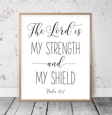 lord   strength   shield psalm  bible verse etsy
