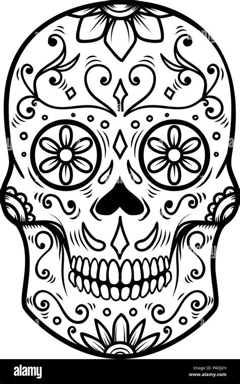 de los muertos skull designs simple