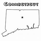 Connecticut Coloring Pages State Colouring Map Flower Ct 550px 13kb Printable sketch template