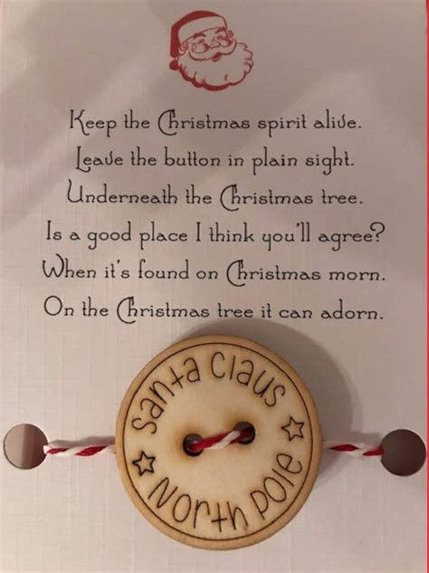 unique santas lost button poem santas lost button etsy