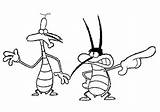 Oggy Dee Cockroaches Marky Coloring Pages sketch template