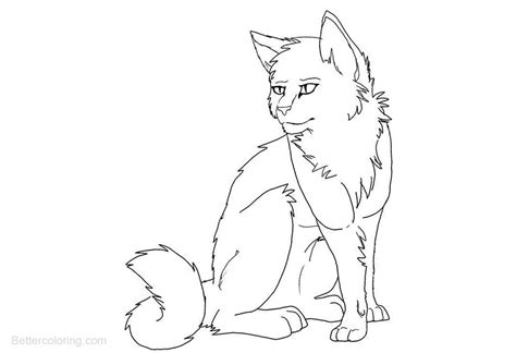 warrior cats coloring pages realistic drawing  printable coloring