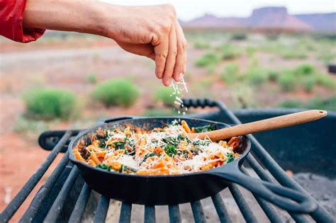 pot camping meals fresh   grid
