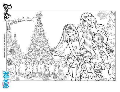 barbies christmas coloring pages hellokidscom