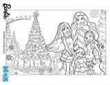 Barbie Christmas Coloring Pages Print Color Printable Hellokids sketch template