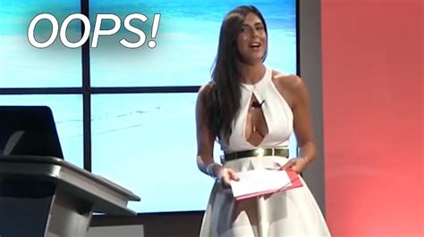 scandal barbara francesca ovieni italian news presenter flashes her underwear youtube