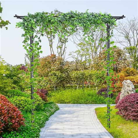 82” Decorative Metal Garden Trellis Arch For Backyard Celebrations