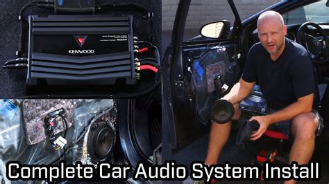 full car audio system installation speakers subwoofer  amplifier youtube