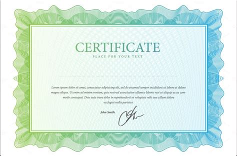 blank certificate template psd word eps  indesign format