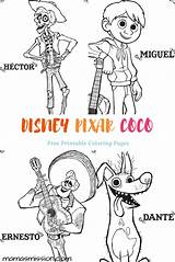 Coco Coloring Disney Pages Pixar Activity Printables Sheets Colouring Printable Dia Muertos Los Ernesto Hector Miguel sketch template