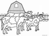 Farm Barnyard Curral Cows Bauernhof Vacas Coloring4free Pintar Herd Chickens Cool2bkids Roosters Goats sketch template