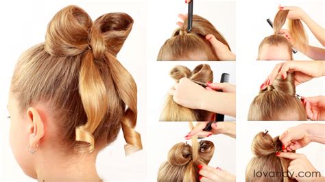 diy    hair bow hairstyle tutorial