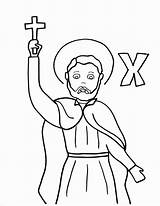 Francis Xavier Assisi Dominic Saints Savio sketch template