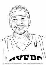 Iverson Allen Draw Drawing Coloring Step Basketball Players Pages Sheets Tutorial Sketch Template People Tutorials sketch template