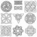 Celtic Keltische Celtici Knot Symbole Simboli Knots Insieme Pronti Dieci Colorato Keltischer Knoten Celtique Celtiques Ten Keltisch Celtas Dessin Vektorgrafiken sketch template